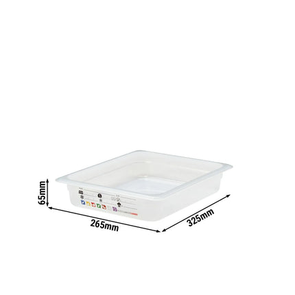 (6 pieces) CAMBRO | SafeTrak – Polypropylene – GN 1/2 container – translucent – height: 65mm