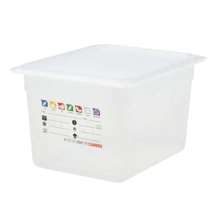 (6 pieces) CAMBRO | SafeTrak – Polypropylene – GN 1/2 container – translucent – height: 200mm