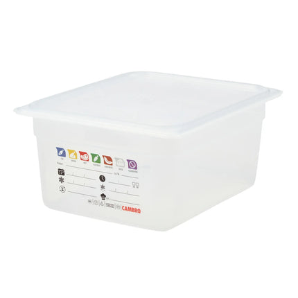 (6 pieces) CAMBRO | SafeTrak – Polypropylene – GN 1/2 container – translucent – height: 150mm