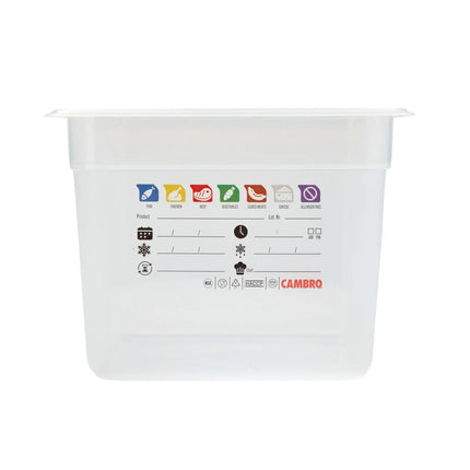 (6 pieces) CAMBRO | SafeTrak – Polypropylene – GN 1/2 container – translucent – height: 200mm