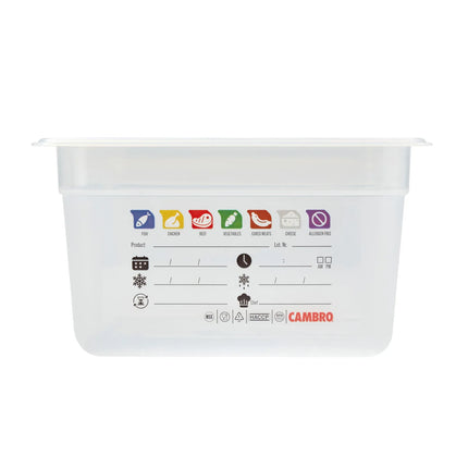 (6 pieces) CAMBRO | SafeTrak – Polypropylene – GN 1/2 container – translucent – height: 150mm