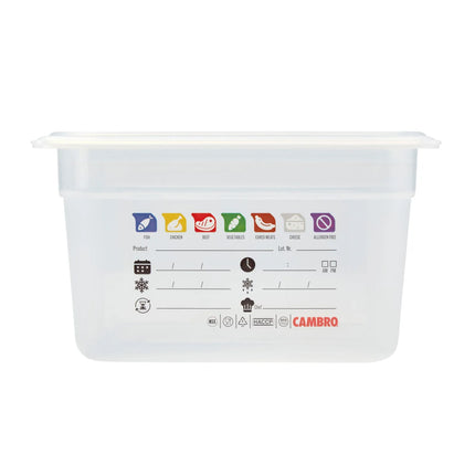 (6 pieces) CAMBRO | SafeTrak – Polypropylene – GN 1/2 container – translucent – height: 150mm