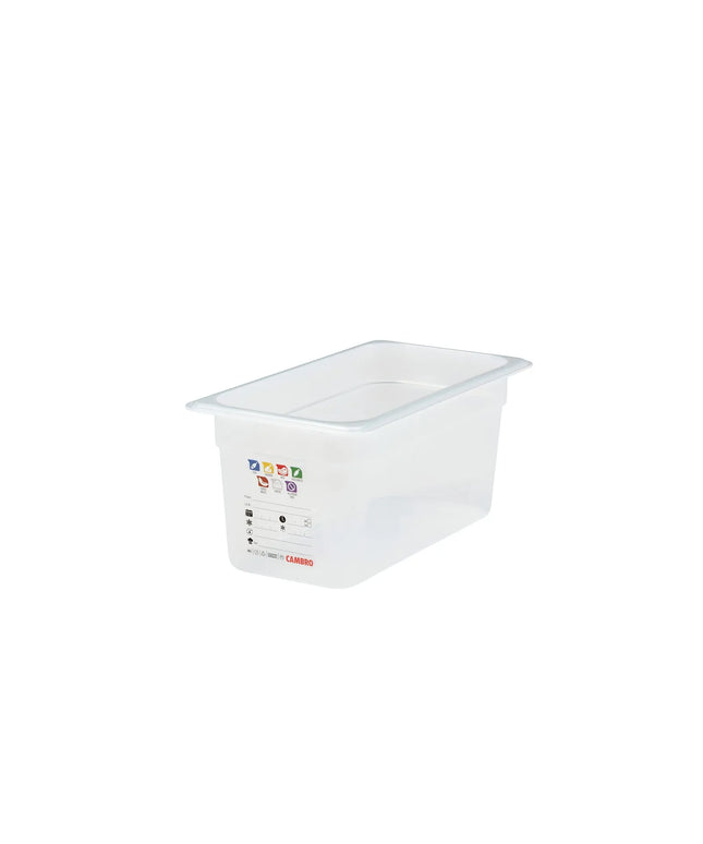 (6 pieces) CAMBRO | SafeTrak – Polypropylene – GN 1/3 container – translucent – height: 150mm