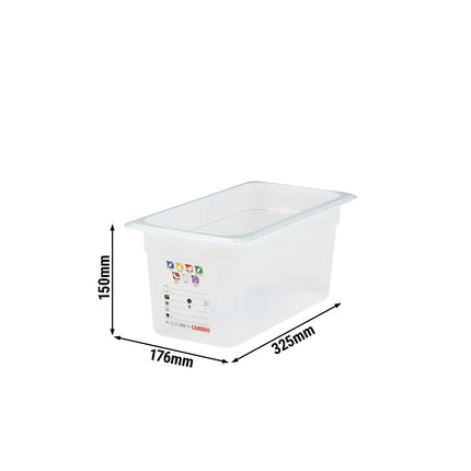 (6 pieces) CAMBRO | SafeTrak – Polypropylene – GN 1/3 container – translucent – height: 150mm