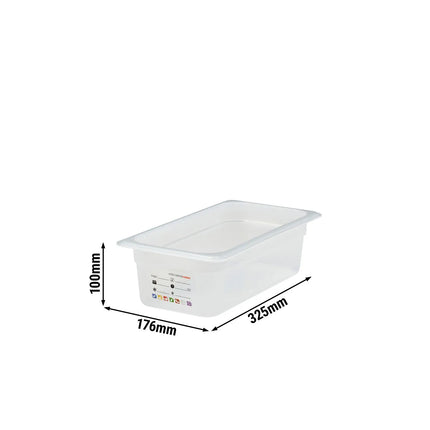 (6 pieces) CAMBRO | SafeTrak – Polypropylene – GN 1/3 container – translucent – height: 100mm