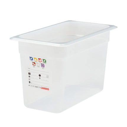 (6 pieces) CAMBRO | SafeTrak – Polypropylene – GN 1/3 container – translucent – height: 200mm