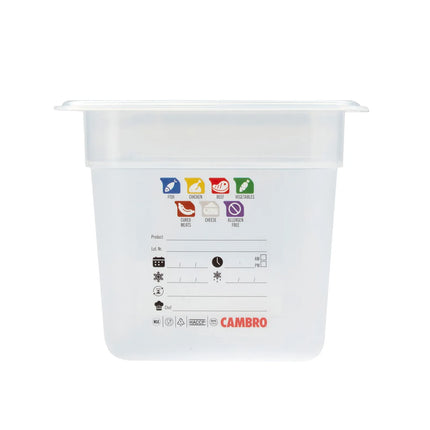 (6 pieces) CAMBRO | SafeTrak – Polypropylene – GN 1/3 container – translucent – height: 150mm