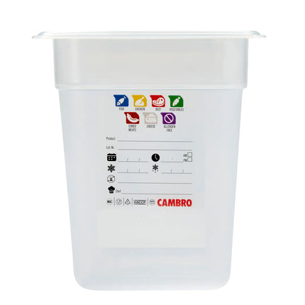 (6 pieces) CAMBRO | SafeTrak – Polypropylene – GN 1/3 container – translucent – height: 200mm