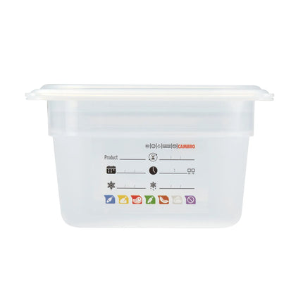 (6 pieces) CAMBRO | SafeTrak – Polypropylene – GN 1/3 container – translucent – height: 100mm