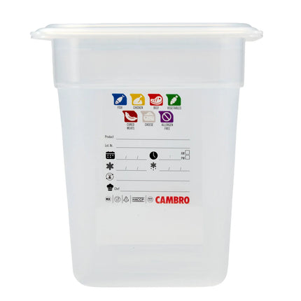 (6 pieces) CAMBRO | SafeTrak – Polypropylene – GN 1/3 container – translucent – height: 200mm