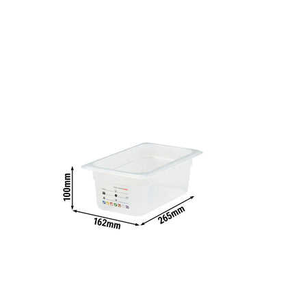 (6 pieces) CAMBRO | SafeTrak – Polypropylene – GN 1/4 container – translucent – height: 100mm