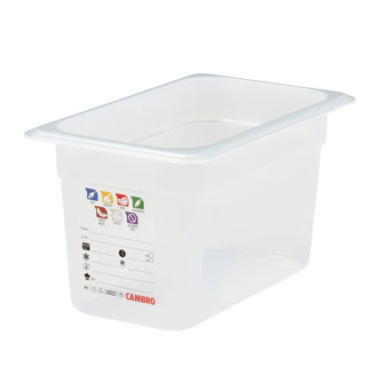 (6 pieces) CAMBRO | SafeTrak – Polypropylene – GN 1/4 container – translucent – height: 150mm