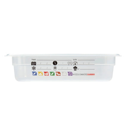 (6 pieces) CAMBRO | SafeTrak – Polypropylene – GN 1/4 container – translucent – height: 65mm