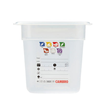 (6 pieces) CAMBRO | SafeTrak – Polypropylene – GN 1/4 container – translucent – height: 150mm