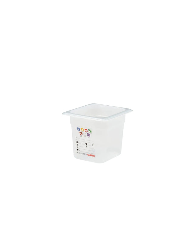(6 pieces) CAMBRO | SafeTrak – Polypropylene – GN 1/6 container – translucent – height: 150mm