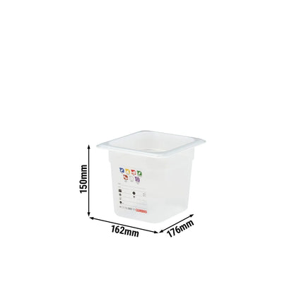 (6 pieces) CAMBRO | SafeTrak – Polypropylene – GN 1/6 container – translucent – height: 150mm
