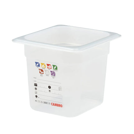 (6 pieces) CAMBRO | SafeTrak – Polypropylene – GN 1/6 container – translucent – height: 150mm