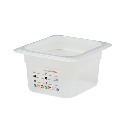 (6 pieces) CAMBRO | SafeTrak – Polypropylene – GN 1/6 container – translucent – height: 100mm