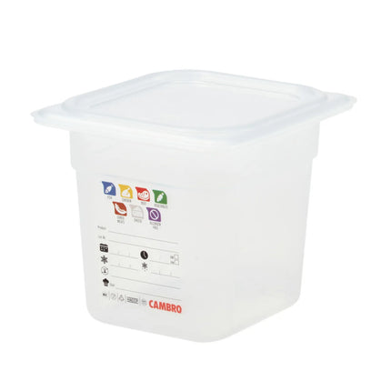 (6 pieces) CAMBRO | SafeTrak – Polypropylene – GN 1/6 container – translucent – height: 150mm