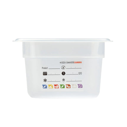 (6 pieces) CAMBRO | SafeTrak – Polypropylene – GN 1/6 container – translucent – height: 100mm