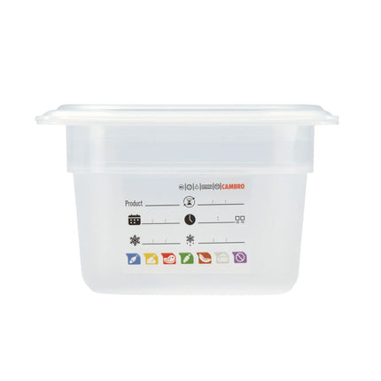 (6 pieces) CAMBRO | SafeTrak – Polypropylene – GN 1/6 container – translucent – height: 100mm