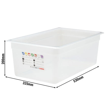 (6 pieces) CAMBRO | SafeTrak – Polypropylene – GN 1/9 container – translucent – height: 200mm
