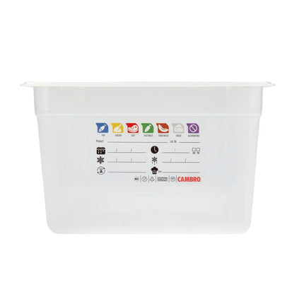 (6 pieces) CAMBRO | SafeTrak – Polypropylene – GN 1/9 container – translucent – height: 200mm