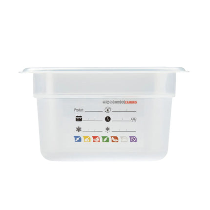 (6 pieces) CAMBRO | SafeTrak – Polypropylene – GN 1/9 container – translucent – height: 100mm