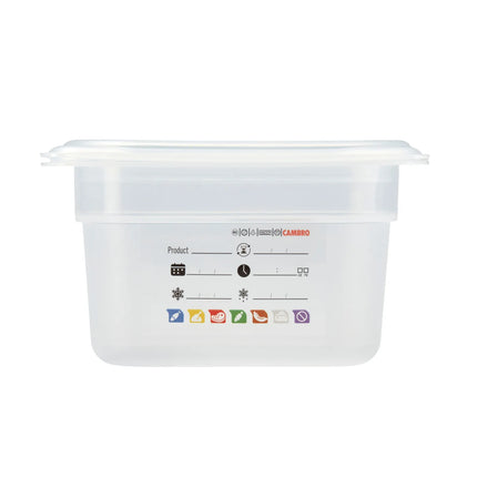 (6 pieces) CAMBRO | SafeTrak – Polypropylene – GN 1/9 container – translucent – height: 100mm