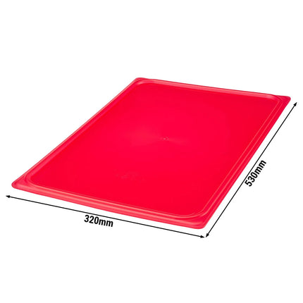 (6 pieces) CAMBRO | SafeTrak – Polypropylene – Lid – GN 1/1 – Red