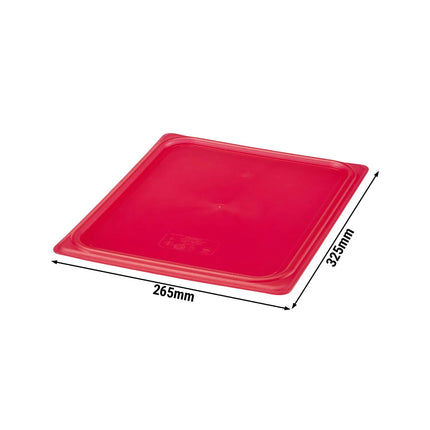 (6 pieces) CAMBRO | SafeTrak – Polypropylene – Lid – GN 1/2 – Red