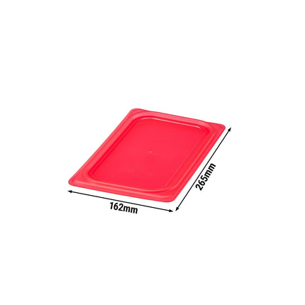 (6 pieces) CAMBRO | SafeTrak – Polypropylene – Lid – GN 1/4 – Red