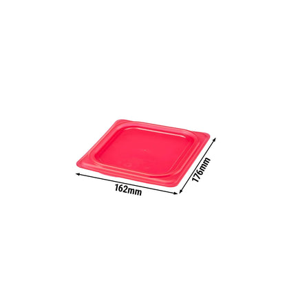(6 pieces) CAMBRO | SafeTrak – Polypropylene – Lid – GN 1/6 – Red