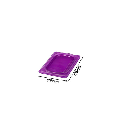 (6 pieces) CAMBRO | SafeTrak – Polypropylene – Lid – GN 1/9 – Purple