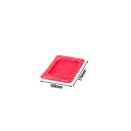 (6 pieces) CAMBRO | SafeTrak – Polypropylene – Lid – GN 1/9 – Red