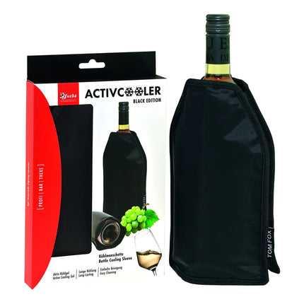 (6 pieces) FUCHS | Flexible sleeve for wine and champagne bottles - Black