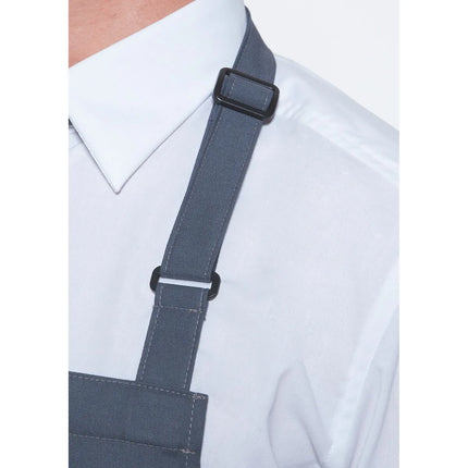 (6 pieces) KARLOWSKY | Basic Bib Apron – Anthracite - 750×900 mm - Adjustable Neck