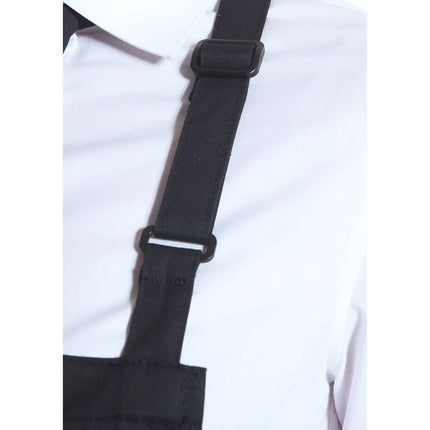 (6 pieces) KARLOWSKY | Basic Bib Apron – Black - 750×900 mm - Adjustable Neck