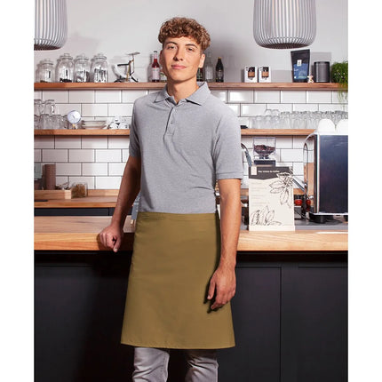 (6 pieces) KARLOWSKY | Basic Bistro Waist Apron – 700 x 550 mm - Camel