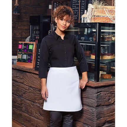 (6 pieces) KARLOWSKY | Basic Bistro Waist Apron – 700 x 550 mm - White