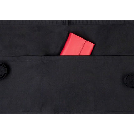(6 pieces) KARLOWSKY | Basic Waist Apron with Pocket – Black - 600x350 mm