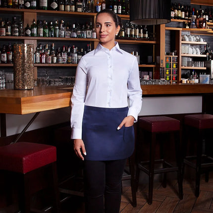 (6 pieces) KARLOWSKY | Basic Waist Apron with Pocket – Navy - 600x350 mm