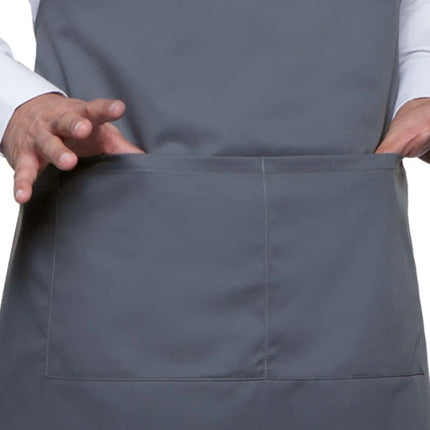 (6 pieces) KARLOWSKY | Bib Apron Tenerife – Anthracite - 75 x 95 cm - Adjustable Neck - 2 Pockets