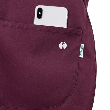 (6 pieces) KARLOWSKY | Essential Uniform Tabard Tunic – Aubergine - Size 2XL - Sleeveless - Pen Pocket