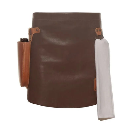 (6 pieces) KARLOWSKY | Genuine Leather Waist Apron – Mocha Brown - 59x40 cm