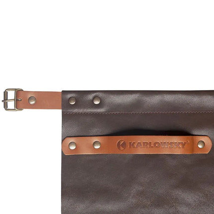 (6 pieces) KARLOWSKY | Genuine Leather Waist Apron – Mocha Brown - 59x40 cm