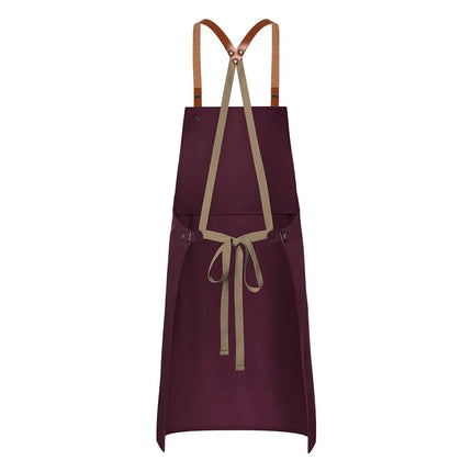 (6 pieces) KARLOWSKY | Green Generation Bib Apron – Aubergine – Recycled Plastic – 700x850 mm