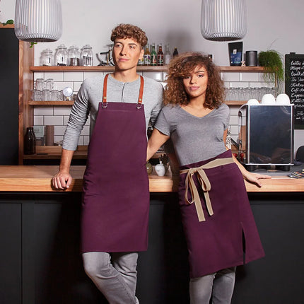 (6 pieces) KARLOWSKY | Green Generation Bib Apron – Aubergine – Recycled Plastic – 700x850 mm