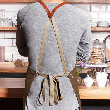 (6 pieces) KARLOWSKY | Green Generation Bib Apron – Cinnamon – Recycled Plastic – 700x850 mm