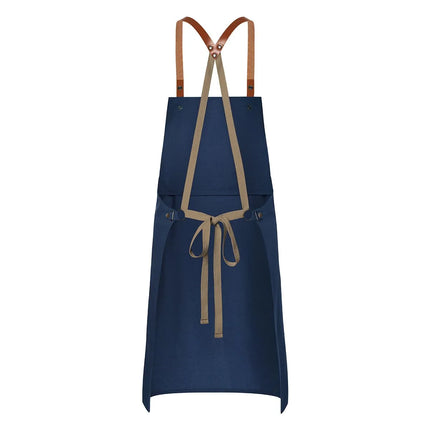 (6 pieces) KARLOWSKY | Green Generation Bib Apron – Steel Blue – Recycled Plastic – 700x850 mm